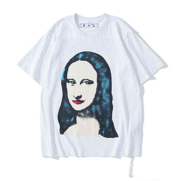 summer offwhite fashion men's and women's same mona lisa print short sleeve t-shirt, Black;white
summer offwhite fashion men's and women's same mona lisa print short sleeve t-shirt, Black;white