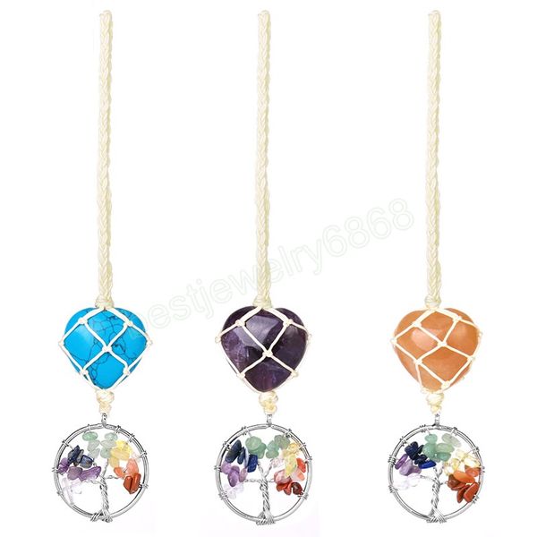 7 chakras tree of life pendant heart natural stone tumbled crystal stones charms for car hanging hanger home decoration decor, Bronze;silver
7 chakras tree of life pendant heart natural stone tumbled crystal stones charms for car hanging hanger home decoration decor, Bronze;silver