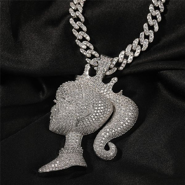 new arrived diamond 3d crown barbie pendant necklace copper inlaid zircon hip hop jewelry for men women, Silver
new arrived diamond 3d crown barbie pendant necklace copper inlaid zircon hip hop jewelry for men women, Silver
