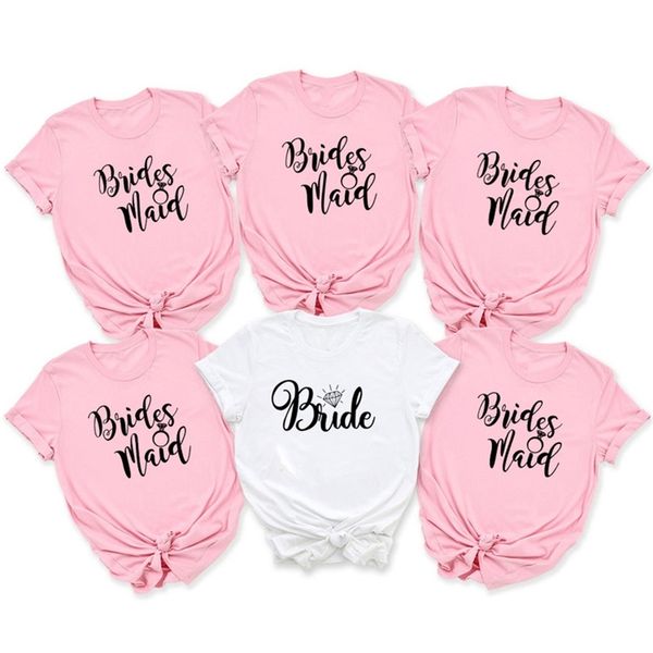 bride bachelorette party brides team maid of honor summer women tshirt casual wedding female tees camisetas mujer 220527, White
bride bachelorette party brides team maid of honor summer women tshirt casual wedding female tees camisetas mujer 220527, White