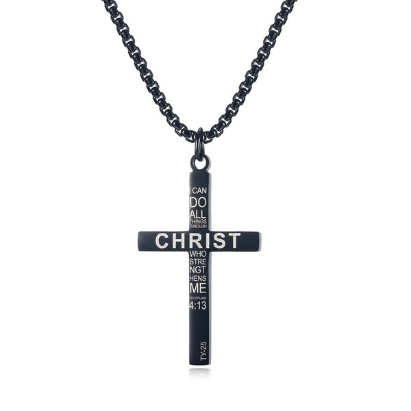 philippines 4:13 cross pendant christ bible verse charm stainless steel necklace for mens rolo chain 3mm 24'' black, Silver
philippines 4:13 cross pendant christ bible verse charm stainless steel necklace for mens rolo chain 3mm 24'' black, Silver