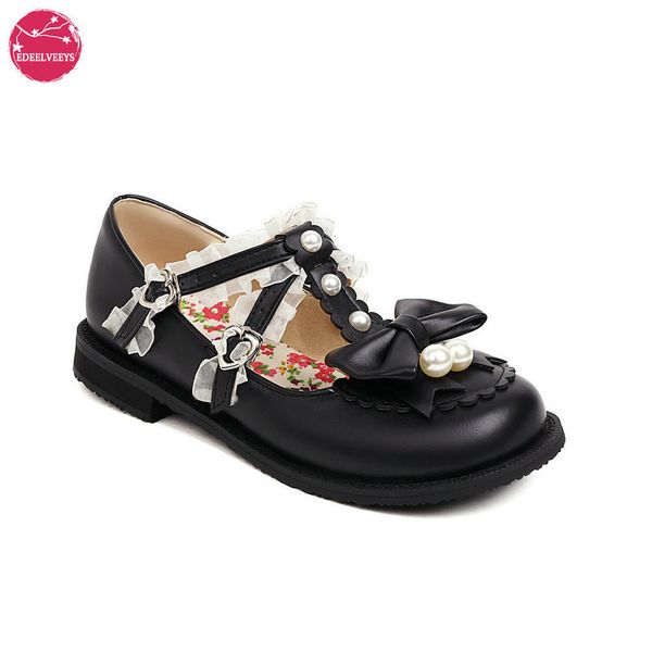 fashion wanita sepatu hak datar pita mutiara tali gesper renda ruffle ujung bulat elegan cosplay lolita mary janes drop 220614, Black
fashion wanita sepatu hak datar pita mutiara tali gesper renda ruffle ujung bulat elegan cosplay lolita mary janes drop 220614, Black