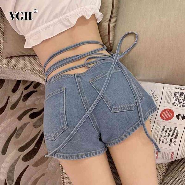 back bandage denim shorts high waist large size mini jeans female summer streetwear fashion 210507, White;black
back bandage denim shorts high waist large size mini jeans female summer streetwear fashion 210507, White;black