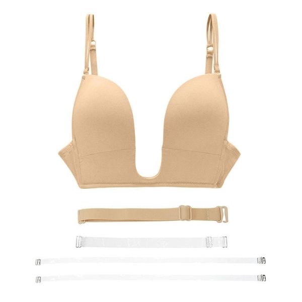yandw lingerie padded push up bras deep u v plunge women bra intimates wire silicone double straps adjustable y200415, Red;black
yandw lingerie padded push up bras deep u v plunge women bra intimates wire silicone double straps adjustable y200415, Red;black