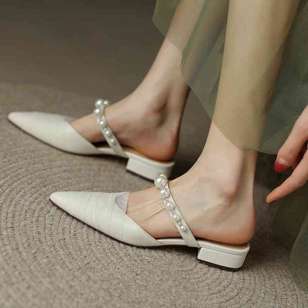 slippers beautiful baotou back empty pointed flat sandals summer pearl one with korean version simple mesh slippers n8f5, Black
slippers beautiful baotou back empty pointed flat sandals summer pearl one with korean version simple mesh slippers n8f5, Black