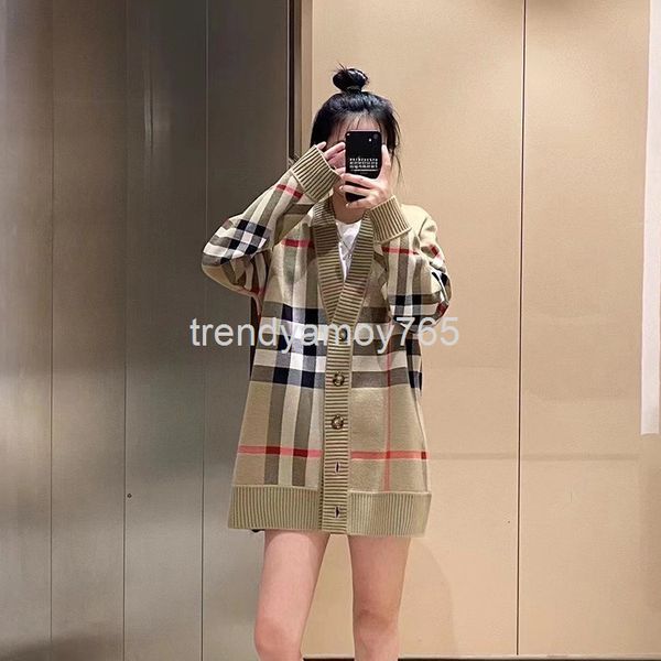 women's knits & tees high edition autumn and winter khaki wool check v-neck women's cardigan loose large board jacket women, White
women's knits & tees high edition autumn and winter khaki wool check v-neck women's cardigan loose large board jacket women, White