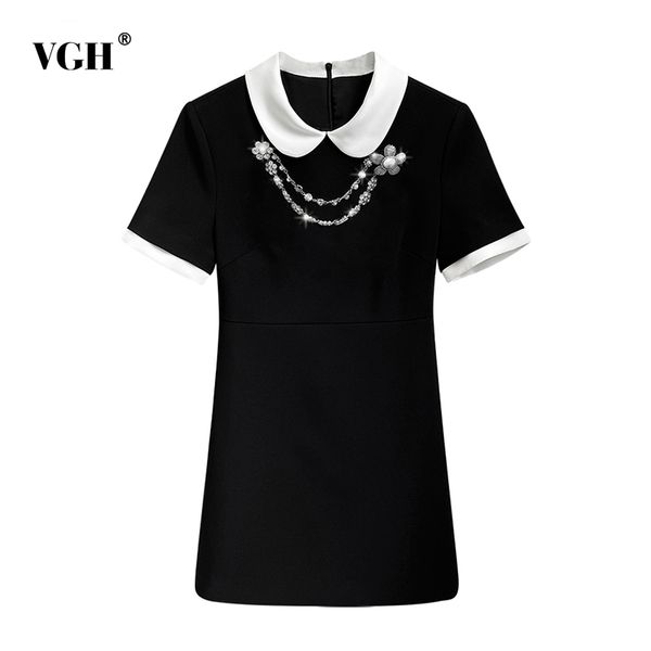 hit color patchwork diamond dress for women lapel short sleeve high waist slim mini dresses female fashion clothes 210507, Black;gray
hit color patchwork diamond dress for women lapel short sleeve high waist slim mini dresses female fashion clothes 210507, Black;gray