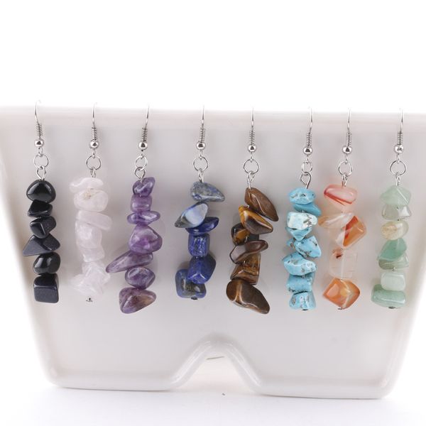natural stone quartz water drop dangle earrings for women healing jewelry 9 colors, Silver
natural stone quartz water drop dangle earrings for women healing jewelry 9 colors, Silver