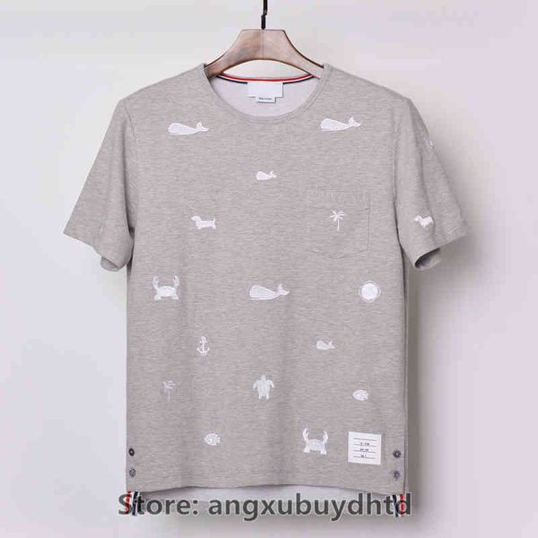 preppy simple girl t shirts tb thom summer new embroidered cotton ocean style short sleeve men's t-shirt round neck casual fit trend, White;black
preppy simple girl t shirts tb thom summer new embroidered cotton ocean style short sleeve men's t-shirt round neck casual fit trend, White;black