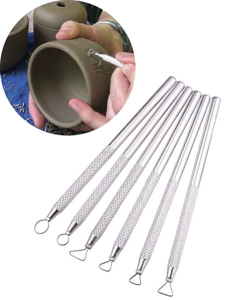 6 pcs/set sludge pottery clay scraper tools aluminum ceramics sculpting modelling tools wax craft shaper kdjk2207
6 pcs/set sludge pottery clay scraper tools aluminum ceramics sculpting modelling tools wax craft shaper kdjk2207
