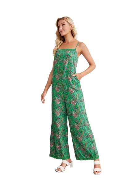emery rose paisley print guipure lace panel hidden pocket cami jumpsuit b396#, Black;white
emery rose paisley print guipure lace panel hidden pocket cami jumpsuit b396#, Black;white