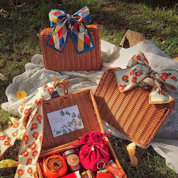 luxury plastic rattan weaving picnic box with gift suitcase retro storage luggage p props organizer box suitcases
luxury plastic rattan weaving picnic box with gift suitcase retro storage luggage p props organizer box suitcases