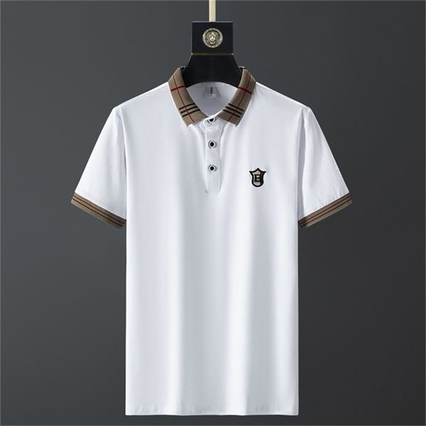 men s summer fashion business slim fit cotton polo shirt men soild color thin casual embroidery 220614, White;black
men s summer fashion business slim fit cotton polo shirt men soild color thin casual embroidery 220614, White;black