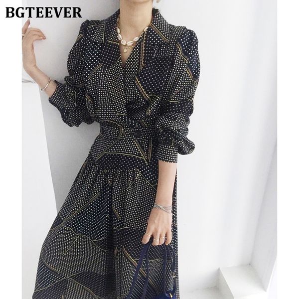 bgteever vintage turn-down collar polka dots dress for women 2022 spring elegant long sleeve geometric female a-line dress, Black;gray
bgteever vintage turn-down collar polka dots dress for women 2022 spring elegant long sleeve geometric female a-line dress, Black;gray
