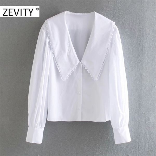 zevity women sweet peter pan collar lace stitching casual poplin blouse shirts women puff sleeve white chemise chic ls7201 220329
zevity women sweet peter pan collar lace stitching casual poplin blouse shirts women puff sleeve white chemise chic ls7201 220329