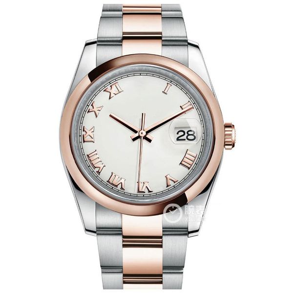 asian watch 2813 sports automatic mechanical ladies watches 36mm white dial fashion folding clasp 116201-0093 stainless steel rose gold stra, Slivery;brown
asian watch 2813 sports automatic mechanical ladies watches 36mm white dial fashion folding clasp 116201-0093 stainless steel rose gold stra, Slivery;brown