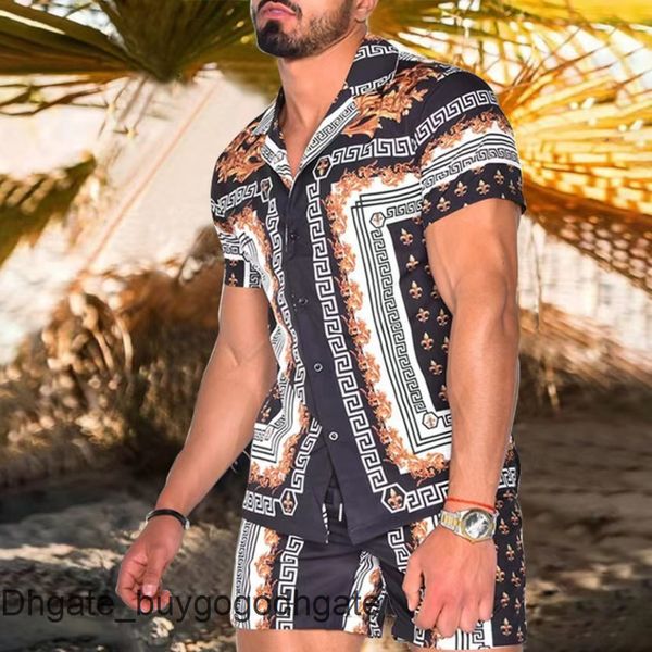 summer casual men's shirts luxury men tracksuits hawaiian sets printing short sleeve button shirt fashion beach shorts tees streetwear, White;black
summer casual men's shirts luxury men tracksuits hawaiian sets printing short sleeve button shirt fashion beach shorts tees streetwear, White;black