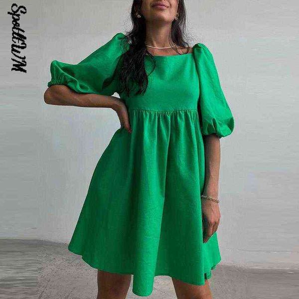 spring women mini dress 2022 puff sleeve pleated a line dresses female casual solid squard collar bohemian dress t220816, Black;gray
spring women mini dress 2022 puff sleeve pleated a line dresses female casual solid squard collar bohemian dress t220816, Black;gray