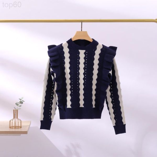 women's sweaters designer french sweater women 2021 new autumn and winter net celebrity personality slim cut ruffle stripe byaf, White;black
women's sweaters designer french sweater women 2021 new autumn and winter net celebrity personality slim cut ruffle stripe byaf, White;black