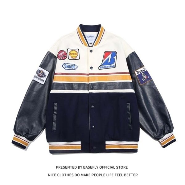 arrival racing patchwork embroid men baseball bomber women varsity motorcycle jacket award street letterman w220815, Black;brown
arrival racing patchwork embroid men baseball bomber women varsity motorcycle jacket award street letterman w220815, Black;brown