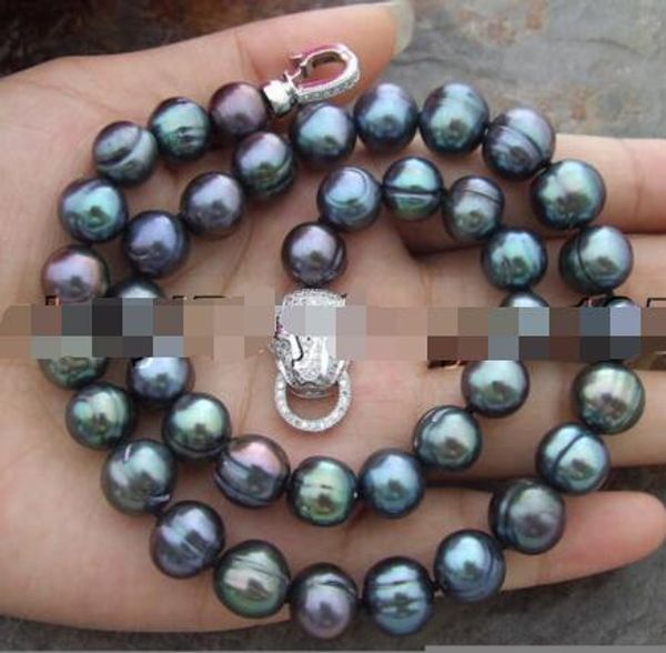 18" 9-10mm white pink purple black gray multi color round pearl necklace, Silver
18" 9-10mm white pink purple black gray multi color round pearl necklace, Silver