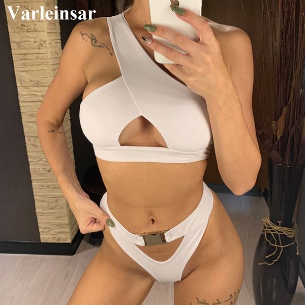 asymmetric one shoulder bikini swimsuit female swimwear women two-pieces bikini set bather bathing suit swim wear v1870w, White;black
asymmetric one shoulder bikini swimsuit female swimwear women two-pieces bikini set bather bathing suit swim wear v1870w, White;black
