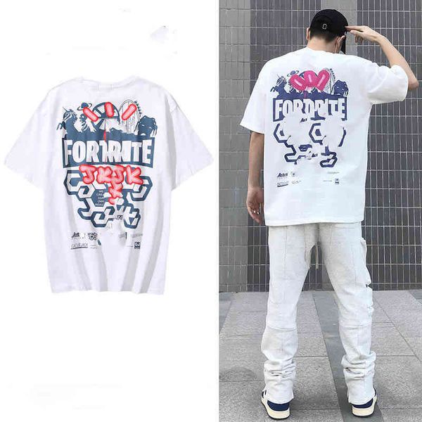 high street fashion short sleeves for men and womenfortrs night cact summer high street fog loose short sve t-shirt men's and women, White;black
high street fashion short sleeves for men and womenfortrs night cact summer high street fog loose short sve t-shirt men's and women, White;black