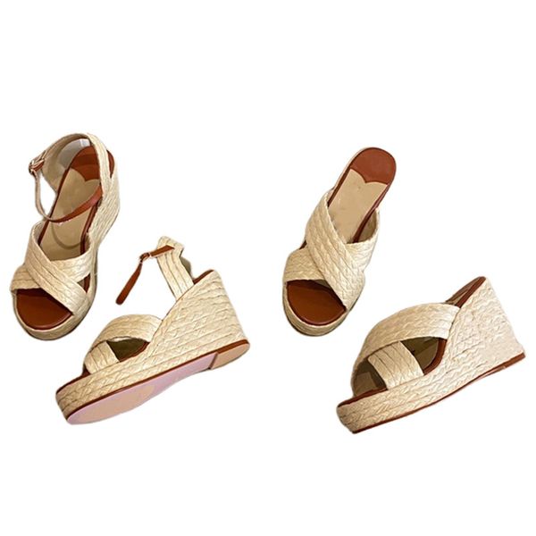 womens 2022 summer fashion high wedge heel sandal luxury designer ladies open toe thick platform rockstuds espadrille slipper, Black
womens 2022 summer fashion high wedge heel sandal luxury designer ladies open toe thick platform rockstuds espadrille slipper, Black