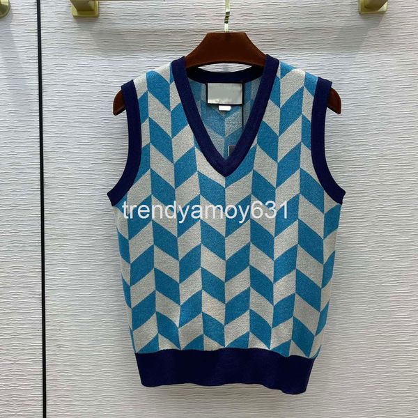 women's tanks & camis 21 xia ni ni's same blue diamond lattice knitted vest loose slim sleeveless blouse for women, White
women's tanks & camis 21 xia ni ni's same blue diamond lattice knitted vest loose slim sleeveless blouse for women, White