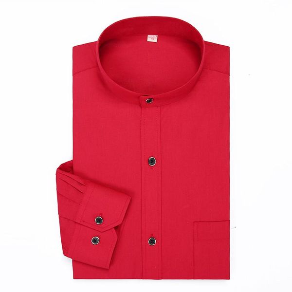 men's dress shirts mandarin collar men's shirt long-sleeved designer chinese style stand business white red camisas hombremen, White;black
men's dress shirts mandarin collar men's shirt long-sleeved designer chinese style stand business white red camisas hombremen, White;black