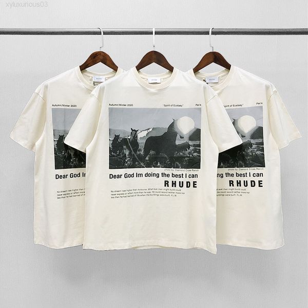 brand ins rhu t shirt beautiful tide rhude p ponies group slogan printing high street loose round neck couple, White;black
brand ins rhu t shirt beautiful tide rhude p ponies group slogan printing high street loose round neck couple, White;black