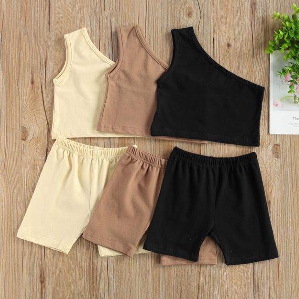 kids baby girls fashion 2-piece outfit set one shoulder solid color shorts daily wear summer, White
kids baby girls fashion 2-piece outfit set one shoulder solid color shorts daily wear summer, White