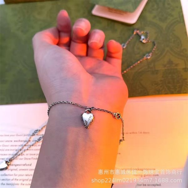 12% off jewelry the new 925 silver double love old men's and women's new gifts, Black
12% off jewelry the new 925 silver double love old men's and women's new gifts, Black