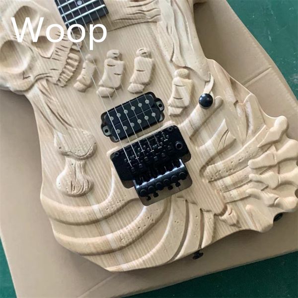 in stock hand carved six string electric guitar with nature skeleton pattern. our shop can customize all kinds of guitars
in stock hand carved six string electric guitar with nature skeleton pattern. our shop can customize all kinds of guitars