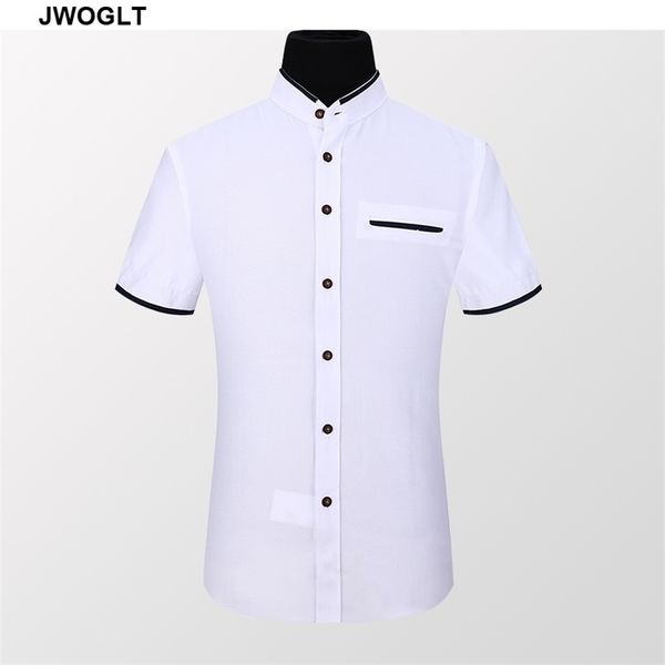 summer fashion stand collar men's short sleeve shirt korean cotton slim fit buttondown social white oxford shirts 4xl 5xl 210412, White;black
summer fashion stand collar men's short sleeve shirt korean cotton slim fit buttondown social white oxford shirts 4xl 5xl 210412, White;black