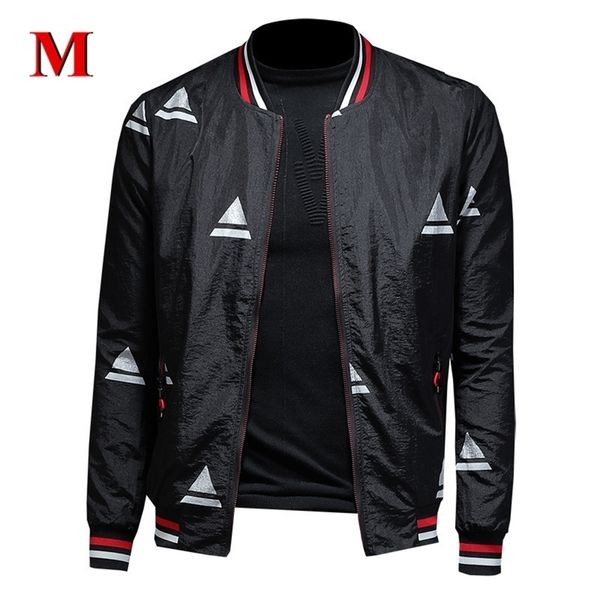 menne 2020 new men jacket print pattern jacket men zipper coat t200502, Black;brown