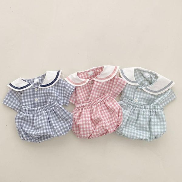 baby suit girls charm set plaid college style short sleeved shorts 2pcs summer lapel, White
baby suit girls charm set plaid college style short sleeved shorts 2pcs summer lapel, White