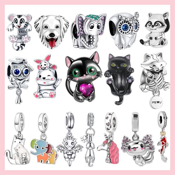 cute 925 silver beads dog elephant owl black cat charm fit pandora bracelet diy jewelry
cute 925 silver beads dog elephant owl black cat charm fit pandora bracelet diy jewelry