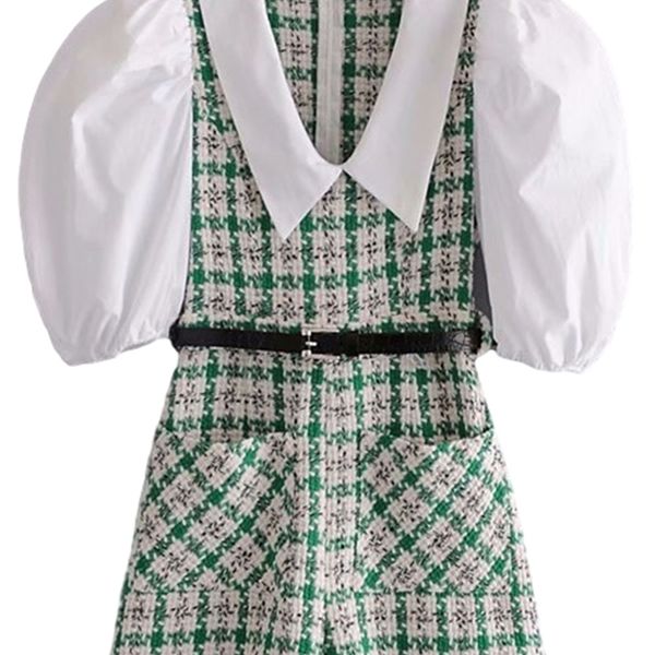 elegant women tweed rompers fashion ladies green plaid rompers streetwear female sweet pocket playsuit girls chic romper 220705, Black;white
elegant women tweed rompers fashion ladies green plaid rompers streetwear female sweet pocket playsuit girls chic romper 220705, Black;white