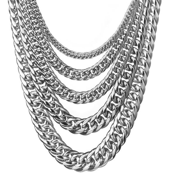 chains necklaces pendants jewelry 13/16/19mm white gold tone stainless steel chain curb cuban link mens necklace male x party drop deliver, Silver
chains necklaces pendants jewelry 13/16/19mm white gold tone stainless steel chain curb cuban link mens necklace male x party drop deliver, Silver