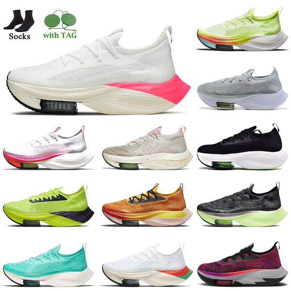 eliud kipchoge zoomx next% women mens running shoes fly knit barely volt rawdacious hyper turquoise bright orange lime blast hyper violet tr