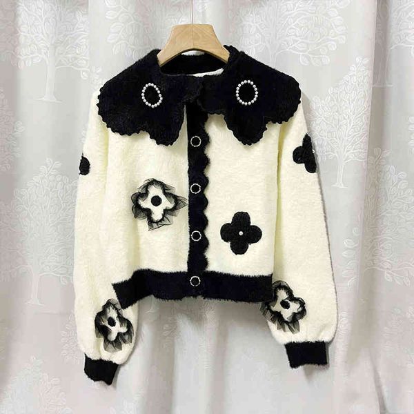 women's sweaters coat autumn winter warm sweater women's cardigan aging wool foreign style, White;black
women's sweaters coat autumn winter warm sweater women's cardigan aging wool foreign style, White;black