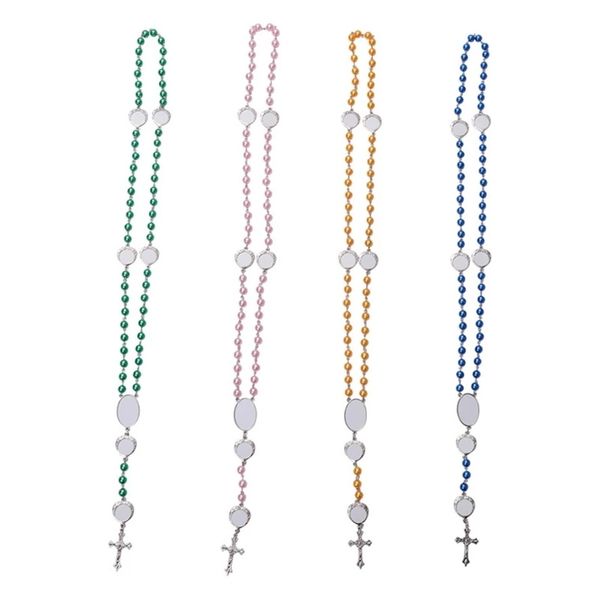 4 colors sublimation necklace heat transfer pendant rosary bead necklace cross jesus metal pendants gf0102, Black
4 colors sublimation necklace heat transfer pendant rosary bead necklace cross jesus metal pendants gf0102, Black
