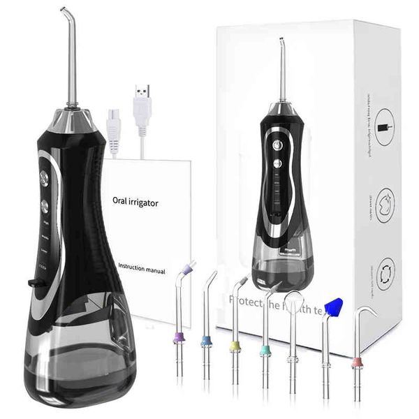 portable oral irrigator usb rechargeable water flosser dental jet 300ml 5 models tank proof teeth cleaner 220513
portable oral irrigator usb rechargeable water flosser dental jet 300ml 5 models tank proof teeth cleaner 220513