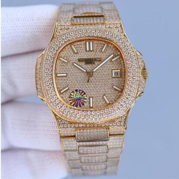 men's watch 5719 full diamonds diameter 40x11.5mm equipped 324c automatic mechanical movement calendar display double sapphire crystal, Slivery;brown
men's watch 5719 full diamonds diameter 40x11.5mm equipped 324c automatic mechanical movement calendar display double sapphire crystal, Slivery;brown