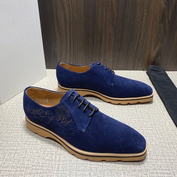 fashion sneakers luxury brand shoe spada scritto pattern suede leather derby shoes comfort designer shoes men with box, Black
fashion sneakers luxury brand shoe spada scritto pattern suede leather derby shoes comfort designer shoes men with box, Black