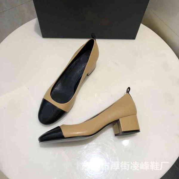 sandals md women's shoes small fragrance color matching single thick heel leather professional high heels, Black
sandals md women's shoes small fragrance color matching single thick heel leather professional high heels, Black