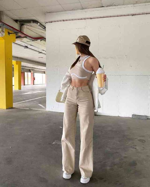 women's pants & capris style women's street high waist jeans trend shows thin solid color straight casual pants floor daddy qvmx, Black;white
women's pants & capris style women's street high waist jeans trend shows thin solid color straight casual pants floor daddy qvmx, Black;white