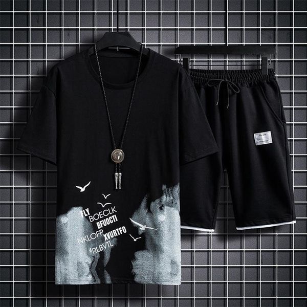 men birds printed short sleeve o neck t shirt drawstring shorts sports suit sportswear set activewear tracksuit jogging 220616, Gray
men birds printed short sleeve o neck t shirt drawstring shorts sports suit sportswear set activewear tracksuit jogging 220616, Gray