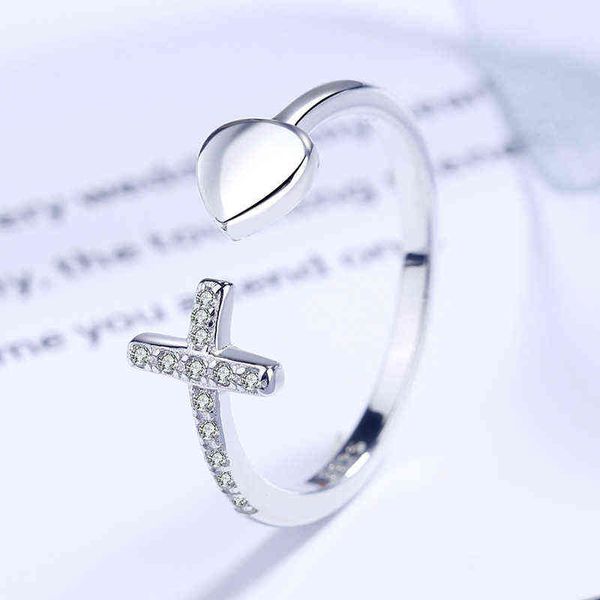s925 sterling silver diamond inlaid cross ring women's korean version fashion temperament smooth love open
s925 sterling silver diamond inlaid cross ring women's korean version fashion temperament smooth love open